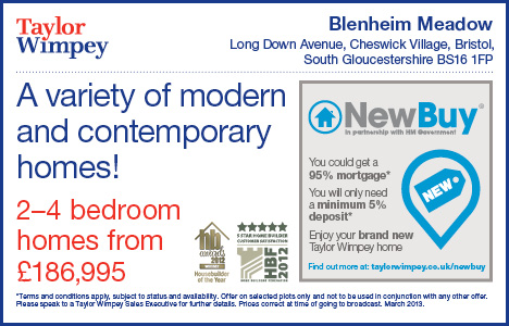 New homes from Taylor Wimpey at Bleinhem Meadow, Cheswick Village.