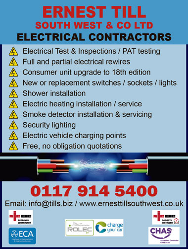 Ernest Till, electrical contractors, Patchway, Bristol.