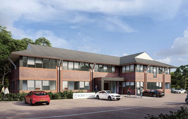 CGI visualisation of a commercial building.