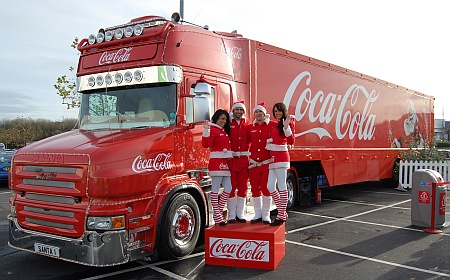 Coca-Cola truck at Asda in Patchway, Bristol