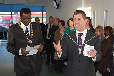 Cllr Ben Walker (Bradley Stoke North) speaks at the official opening