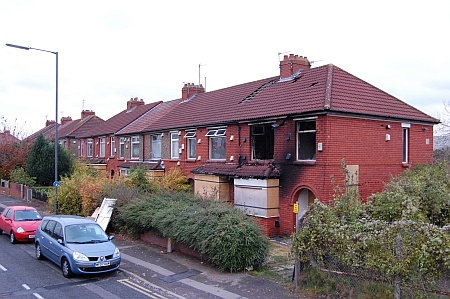 Derelict houses on Gloucester Road, Patchway