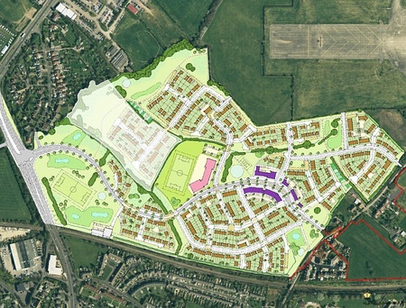 Illustrative neighbourhood masterplan of the Fishpool Hill development.