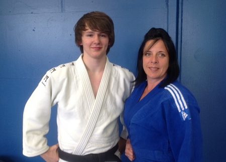 Alex Bright and Emma Peacock of Patchway Judo Club, Bristol.