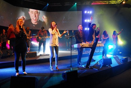 Performance at the official opening of the Edge Church campus in Bristol.