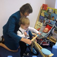 Jenny Agutter at the new Caerleon Child Care nursery in Cribbs Causeway.