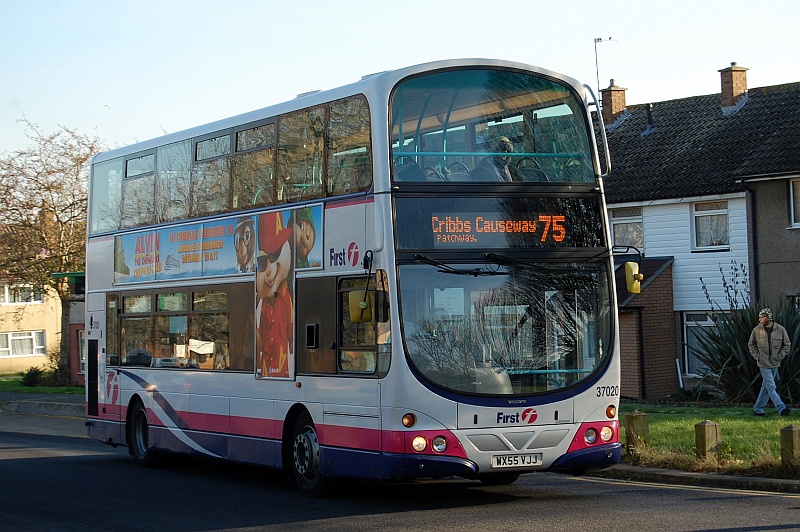 Number 75 bus on Coniston Road, Patchway.