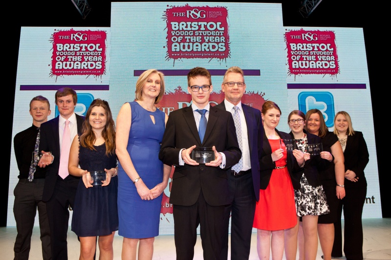 Winners at the RSG Bristol Young Student of the Year Awards.