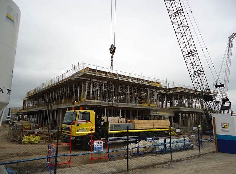 Custody suite and police station under construction at Gloucester Road, Patchway.