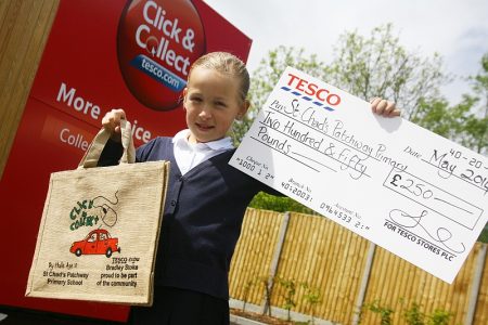 Halle Wardle shows off her winning design.