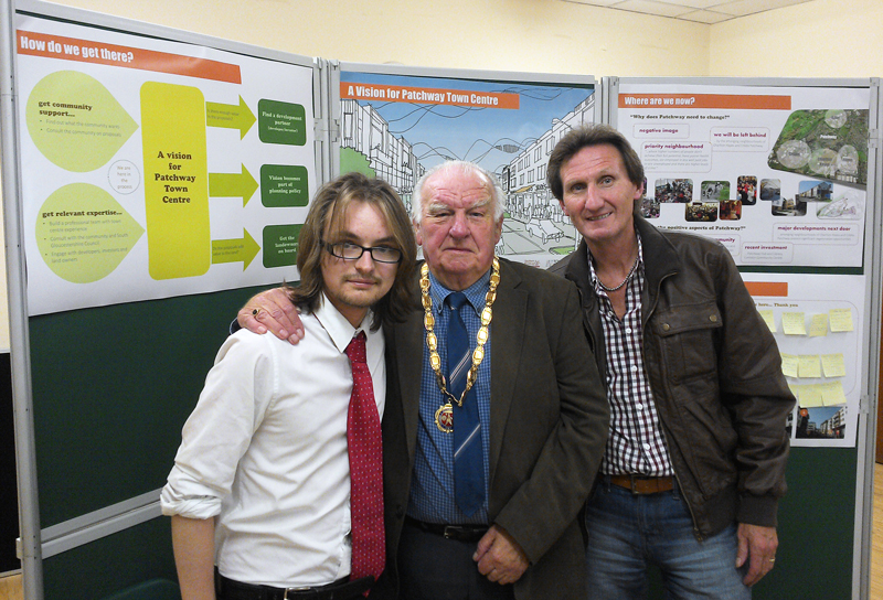 Labour councillors at the launch of a consultation on plans for the redevelopment of Patchway town centre.