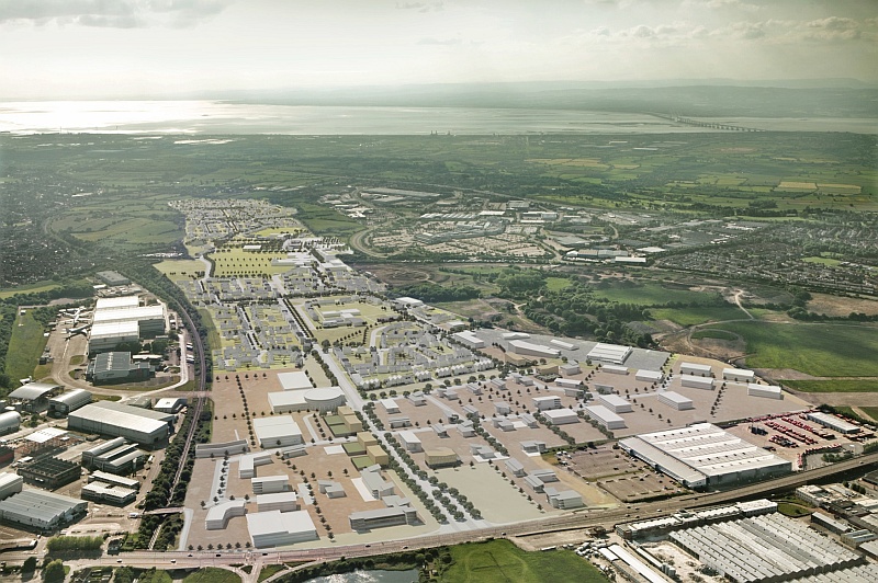 Filton Airfield redevelopment: Aerial view.