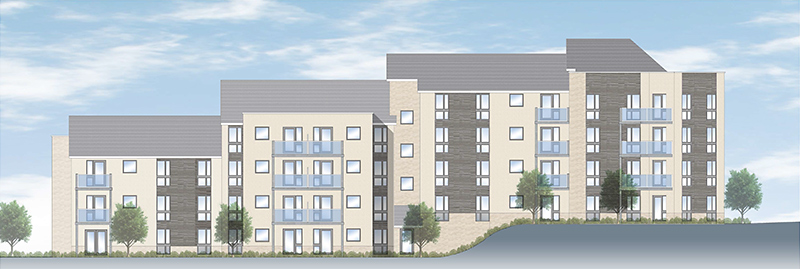 Plot MU5: Proposed south-east elevation (facing Hayes Way).