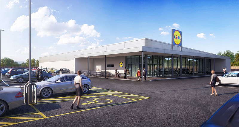 CGI image of the proposed Lidl store.